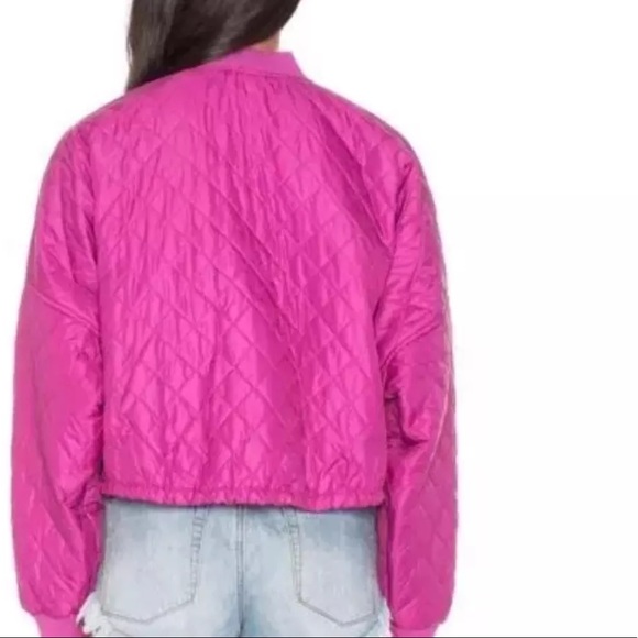 Free People Easy Quilted Bomber Jacket Size Small - Picture 4 of 5